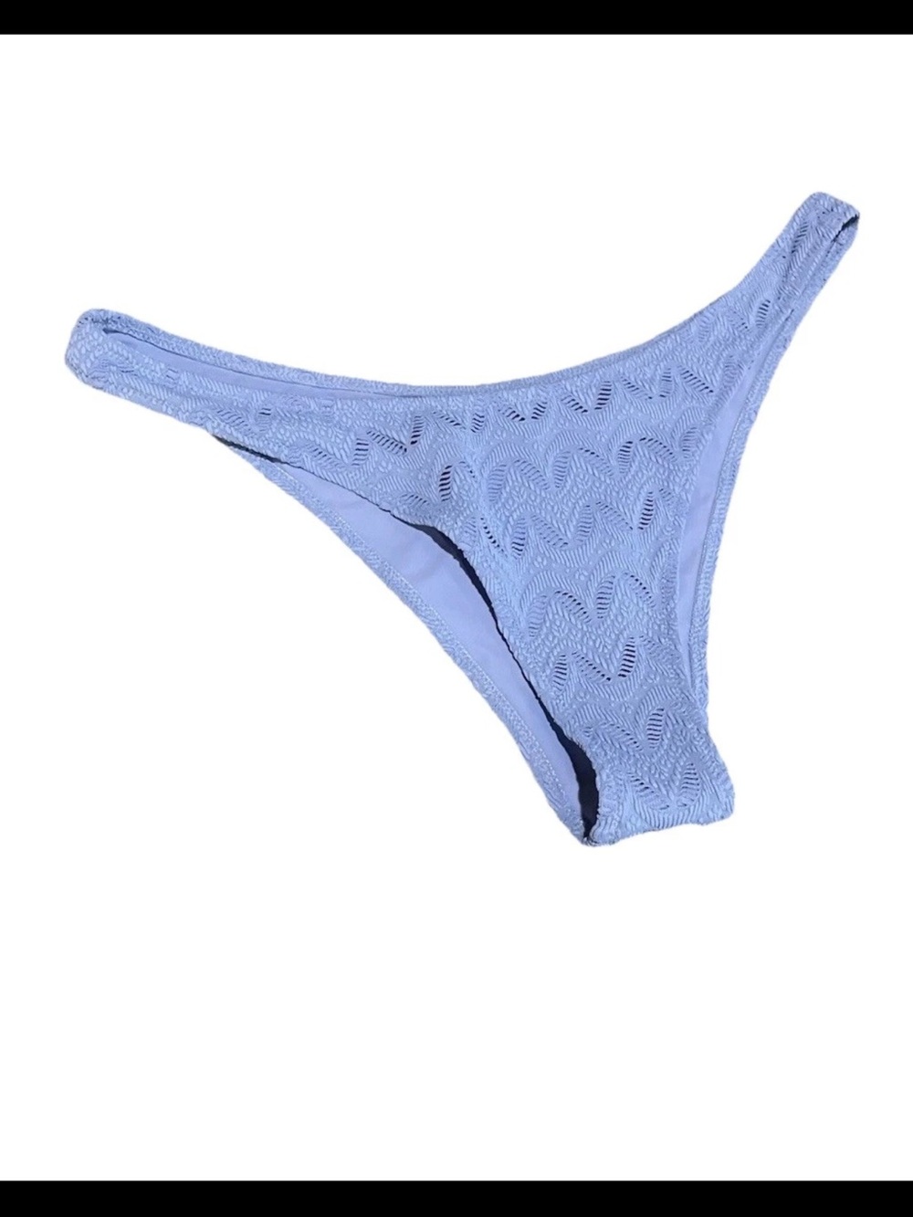 Pitaya Wavy Muse Bikini Bottom Light Blue Textured - Size Large - NWT